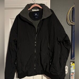 H&M Black and Gray Bomber Jacket